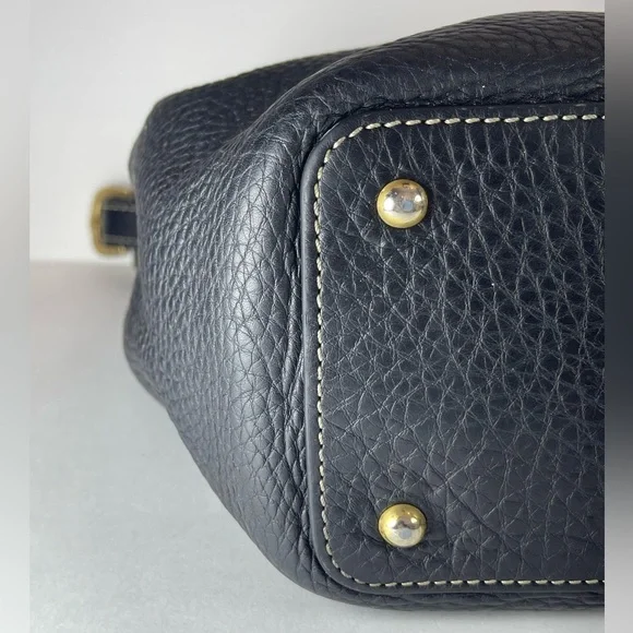 Dooney & Bourke Marchesa black pebbled leather medium gathered bag - Picture 11 of 15